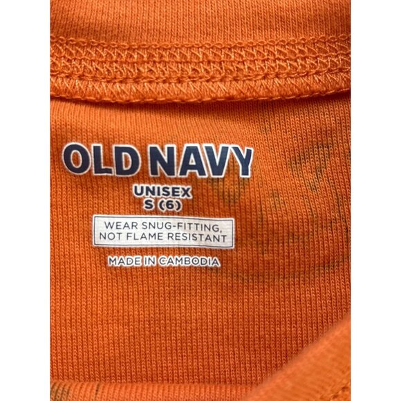 NWOT Unisex Old Navy Scary Pumpkin Pajamas Sz 6 - Picture 4 of 5